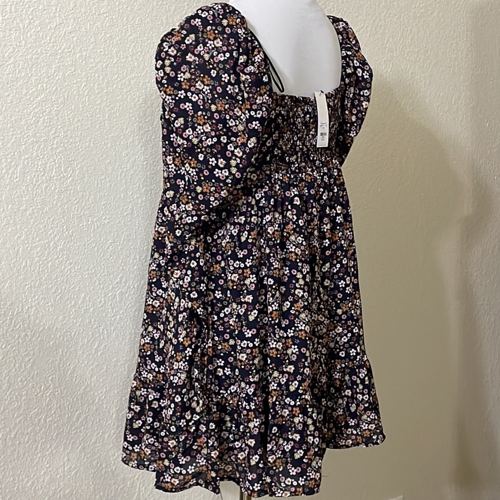 Francesca’s Dress Mi Ami Floral Sweetheart Mini Milkmaid Sz L - Picture 8 of 12